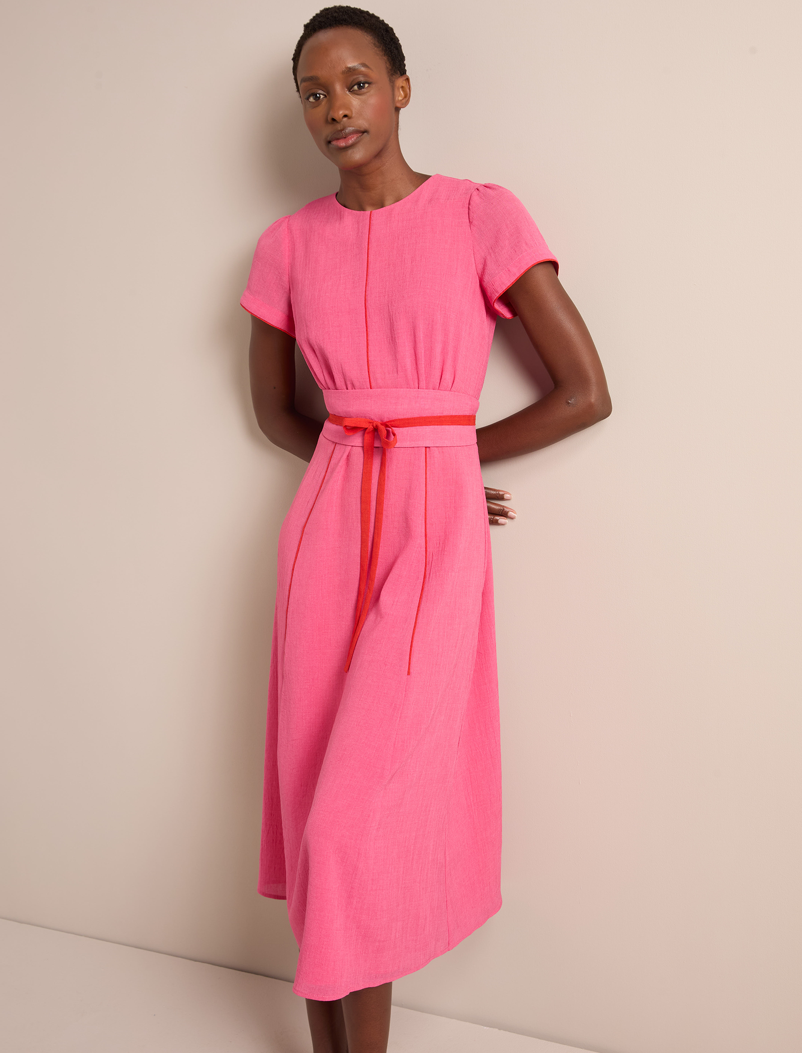 Rosie Techni Voile Maxi Dress - Hot Pink Crimson - Image 10