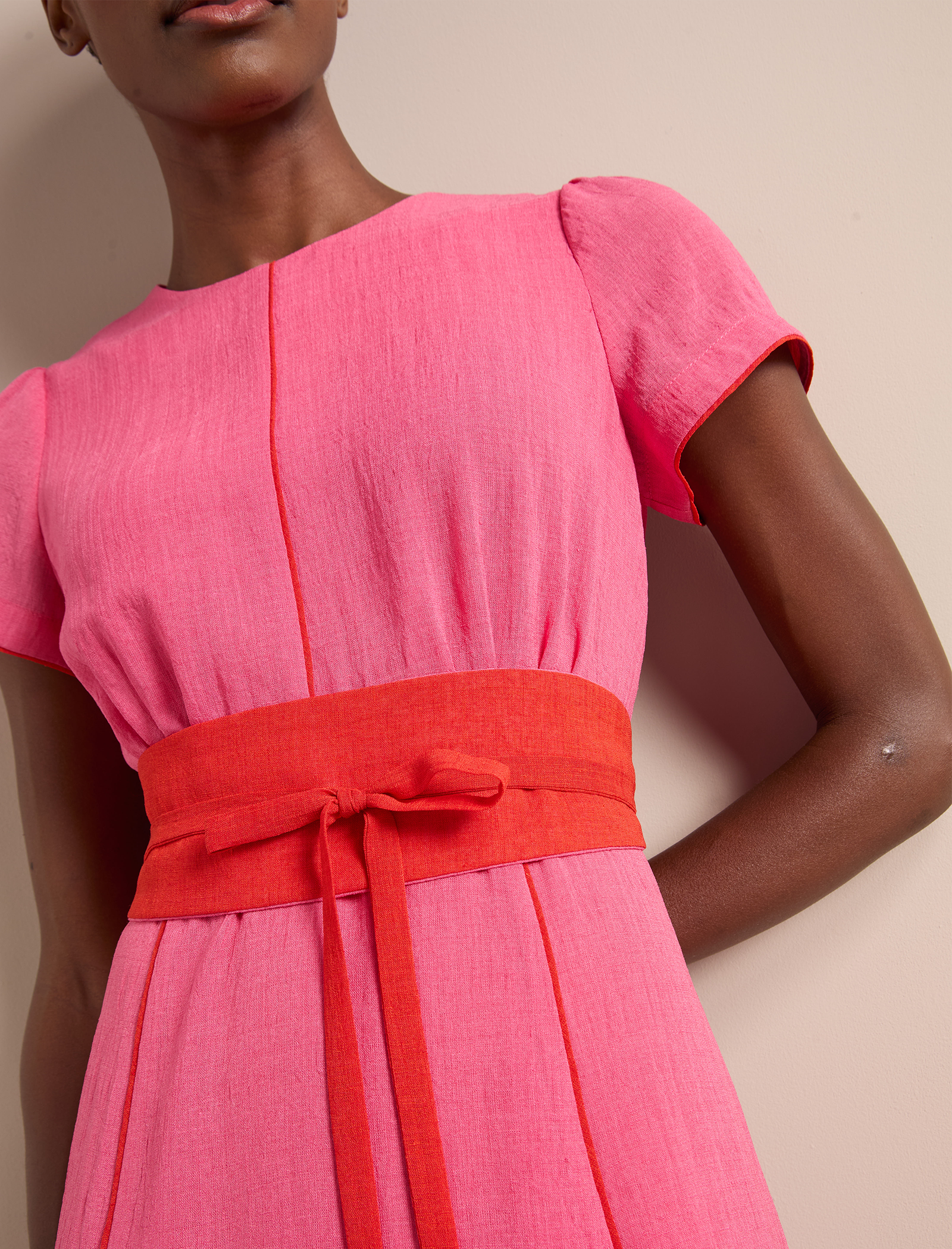 Rosie Techni Voile Maxi Dress - Hot Pink Crimson - Image 5