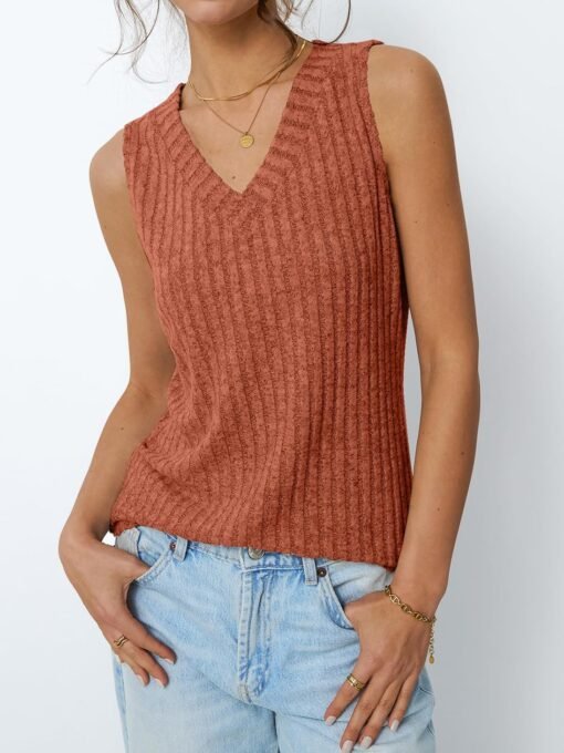 AUTOMET Womens Tank Tops Summer Sleeveless Shirts Spring 2025 V Neck Loose Fit Casual Clothes Trendy Fashion Outfits - Image 2