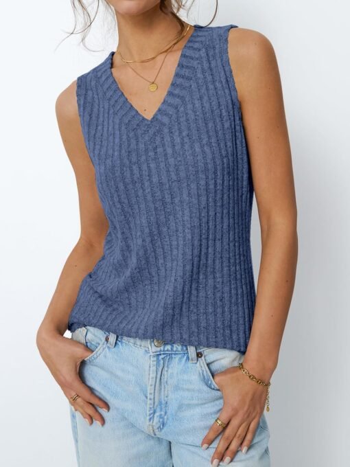AUTOMET Womens Tank Tops Summer Sleeveless Shirts Spring 2025 V Neck Loose Fit Casual Clothes Trendy Fashion Outfits - Image 17