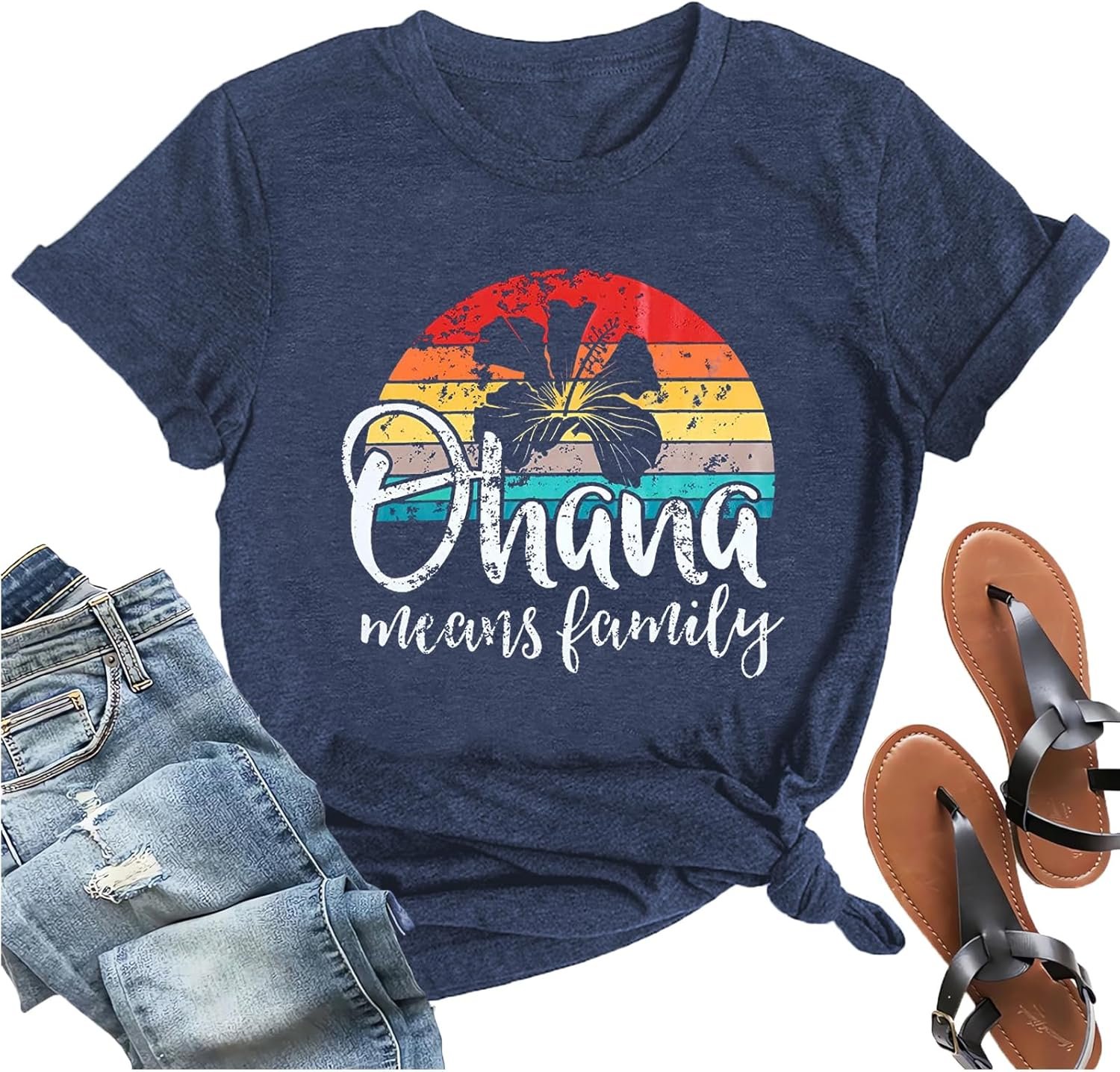 Hawaiian Shirts for Women Palm Trees Beach Graphic Tee Tops Summer Vacation Short Sleeve Tshirt Tops - Image 7